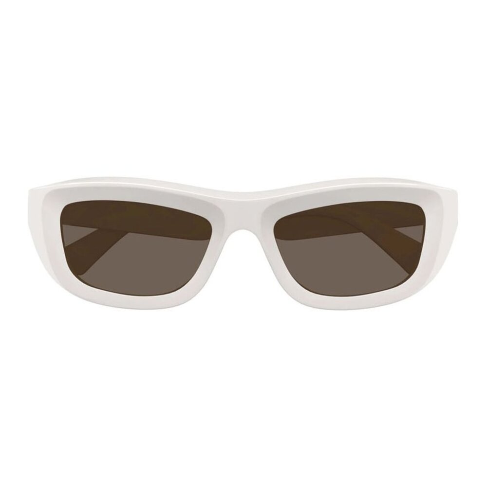 NEW BOTTEGA VENETA BV1326S 004 SUNGLASSES UNISEX IVORY EYEWEAR - Picture 2 of 3